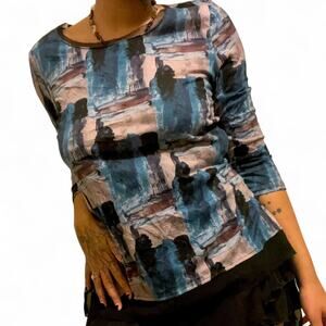 Sheer vera wang artsy top